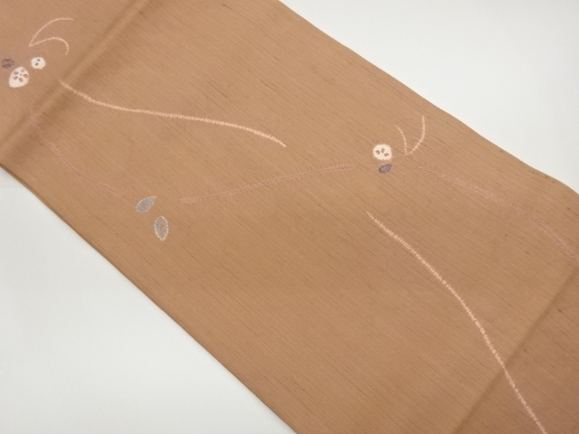 JAPANESE NAGOYA OBI / TSUMUGI / SHIBORI / ABSTRACT WAVY STRIPE